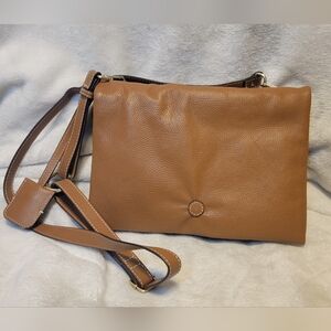 J. Jill Brown Leather Crossbody Bag